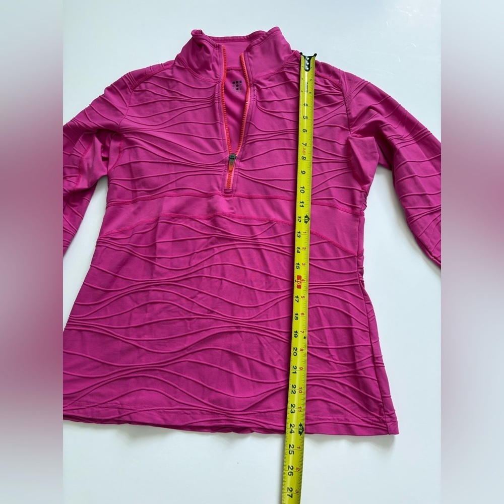 Title Nine 1/4 Zip Pullover Long Sleeve Dark Pink Size Large - Picture 8 of 8